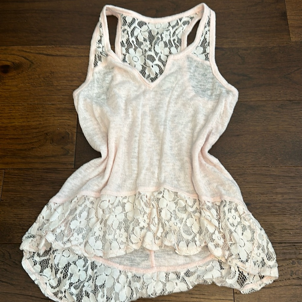 Pink coquette vintage Abercrombie kids tank top